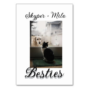Numéro De Table Animaux de compagnie amis besties ajouter nom anim