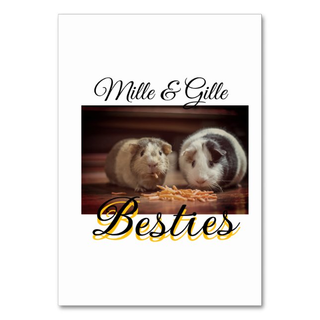 Numéro De Table Animaux de compagnie amis besties ajouter nom anim (Par défaut)