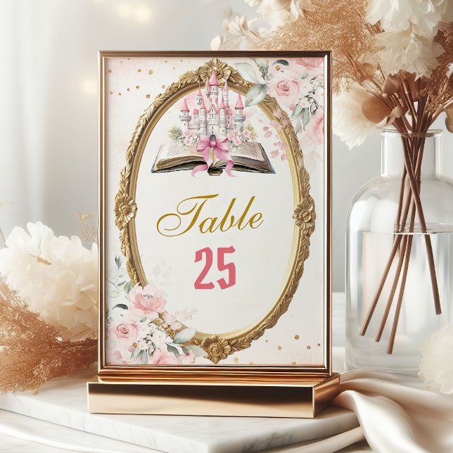 Numéro de table Anniversaire 1ère Blush Pink Story (Créateur téléchargé)
