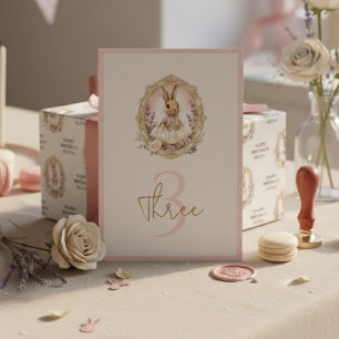 Numéro De Table Anniversaire de Lapin Vintage