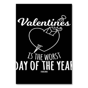 Numéro De Table Anti Valentine Heart Love_ Happy Canvas Lover cade