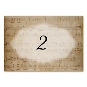 Numéro de table Antique Sheet Music