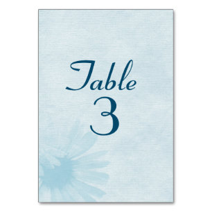 Numéro de table Aqua Mariage Daisy