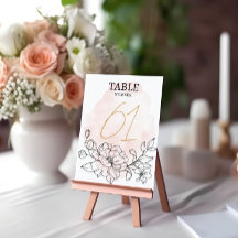 Aquarelle blanche & Noir Floral Mariage élégant