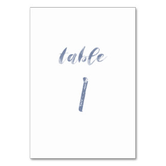 Numéro De Table Aquarelle bleu foncé Numéros de tableau