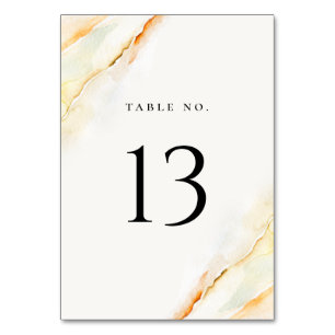 Numéro De Table Aquarelle du désert de Bohême