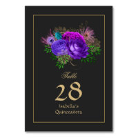 Aquarelle Florale Espagnole Mardi Gras Quinceañera