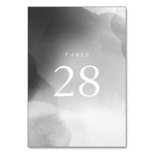 Numéro De Table Aquarelle Gris Ombre pour toujours Mariage moderne