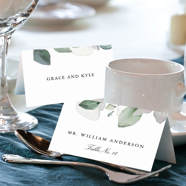 Numéro De Table Aquarelle légère Mariage botanique ou banquet (Créateur téléchargé)