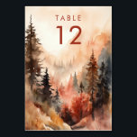 Numéro De Table Aquarelle moderne Automne Mariage en terre cuite<br><div class="desc">Aquarelle moderne Automne Terracotta Mariage Numéro de table</div>