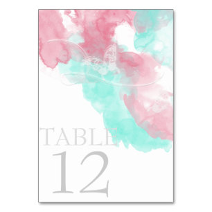 Numéro De Table Aquarelle Papillon à tête molle