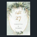 Numéro De Table Aquarelle rustique eucalyptus sauge vert or<br><div class="desc">Planifier un mariage peut être accablant, mais choisir les bons détails comme l'Eucalyptus Rustique Aquarelle Eucalyptus Sage Verdure Gold Table Numbers peut ajouter une touche d'élégance et de beauté naturelle à votre journée spéciale. L'aquarelle délicate, l'eucalyptus, le vert de la sauge apaisant et les touches d'or luxueux créeront certainement une...</div>