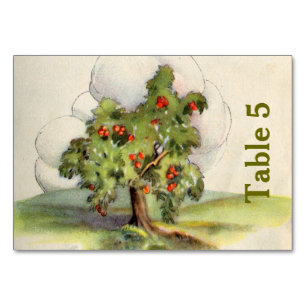 Numéro De Table Arbre Apple vintage