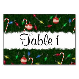 Numéro De Table Arbre de Noël