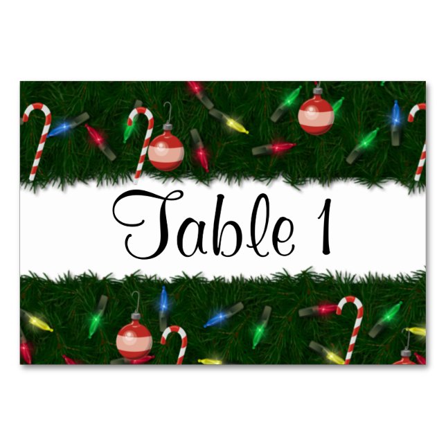 Numéro De Table Arbre de Noël (Devant)