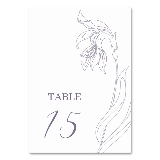 Numéro De Table Arc de fleurs d'art de ligne Lavender (Par défaut)