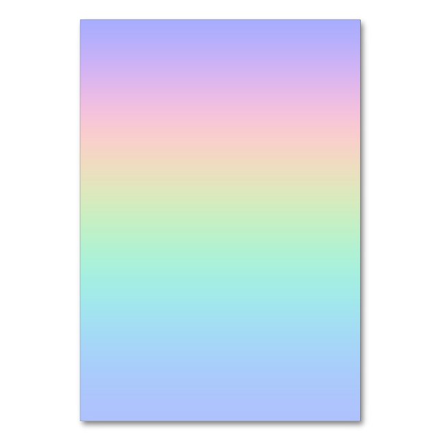 Numéro De Table Arc-en-ciel pastel (Par défaut)