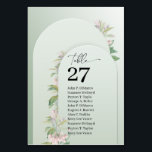 Numéro De Table Arc rustique vert pâle feuille<br><div class="desc">Je suis tellement enthousiaste de parler de la magnifique idée de numéro de table mariage qui incorpore un arc de verdure minimaliste et de belles fleurs printanières. C'est la façon idéale d'ajouter une touche d'élégance et de romantisme à toute réception de mariage. Le design minimaliste permet à la beauté naturelle...</div>