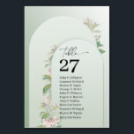 Numéro De Table Arc rustique vert pâle feuille<br><div class="desc">Je suis tellement enthousiaste de parler de la magnifique idée de numéro de table mariage qui incorpore un arc de verdure minimaliste et de belles fleurs printanières. C'est la façon idéale d'ajouter une touche d'élégance et de romantisme à toute réception de mariage. Le design minimaliste permet à la beauté naturelle...</div>