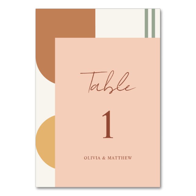 Numéro de table Arch Bohème Rustique Orange Brûlé  (Par défaut)