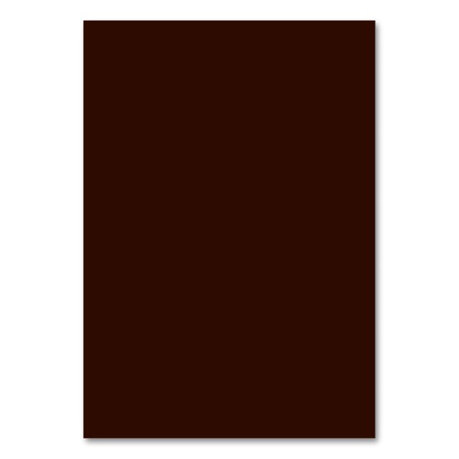 Numéro De Table Arrière - plan de couleur Brown profonde et riche (Par défaut)