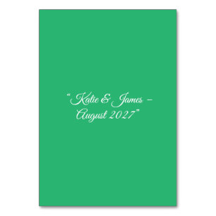 Numéro De Table Arrière - plan vert à la menthe plate - Design Mar