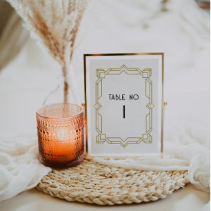 Numéro De Table Art Déco Old Hollywood 1920's Numéro de tableau