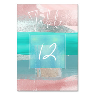 Numéro De Table Art moderne, Colour Block Table N° Bleu+Bleu