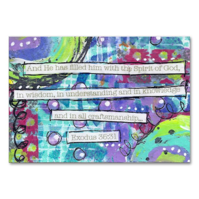 Numéro De Table Artisanat-Exode 35:31 (Devant)