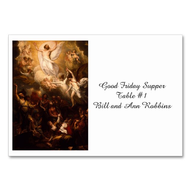 Numéro De Table Ascension du Christ avec les anges (Devant)