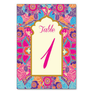 Numéro De Table Asiatique - Mariage - Henna - Mehndi - Numéros de