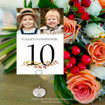 Numéro De Table Au Cours Des Années 2 Photos Mariage Automne<br><div class="desc">Inclure plusieurs photos de la mariée et du marié au fil des ans pour un panneau de table divertissant pour les invités mariages. Amusant d'avoir des photos d'âge similaires sur le même panneau et des photos différentes sur chaque table que les invités se mélangent. Imprimé sur les deux côtés pour...</div>