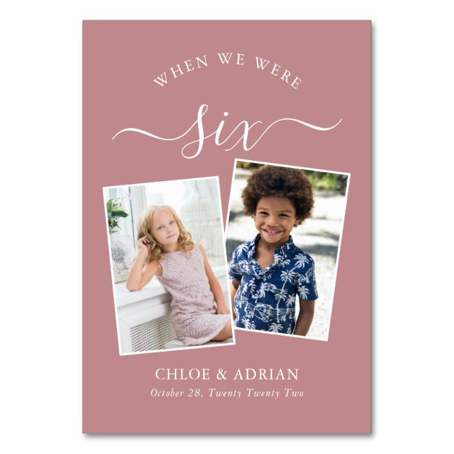 Numéro De Table Au fil des années Couple Photo Mariage moderne Tab (Par défaut)