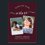 Numéro De Table Au fil des années Couple Photo Mariage moderne Tab<br><div class="desc">Remettez et amusez-vous avec vos numéros de table de réception de mariage - Ces numéros de table simples et élégants vous donnent la possibilité d'inclure une photographie de la mariée et du marié au même âge que le numéro de table, le nom et la date de leur mariage. La couleur...</div>