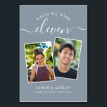 Numéro De Table Au fil des années Couple Photo Mariage moderne Tab<br><div class="desc">Remettez et amusez-vous avec vos numéros de table de réception de mariage - Ces numéros de table simples et élégants vous donnent la possibilité d'inclure une photographie de la mariée et du marié au même âge que le numéro de table, le nom et la date de leur mariage. La couleur...</div>