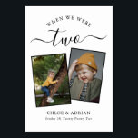 Numéro De Table Au fil des années Couple Photo Mariage moderne Tab<br><div class="desc">Remettez et amusez-vous avec vos numéros de table de réception de mariage - Ces numéros de table simples et élégants vous donnent la possibilité d'inclure une photographie de la mariée et du marié au même âge que le numéro de table, le nom et la date de leur mariage. La couleur...</div>