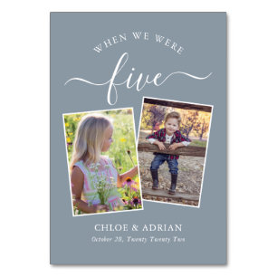 Numéro De Table Au fil des années Couple Photo Mariage moderne Tab