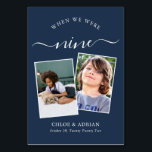 Numéro De Table Au fil des ans Couple Photo Mariage Moderne<br><div class="desc">Remettez et amusez-vous avec vos numéros de table de réception de mariage - Ces numéros de table simples et élégants vous donnent la possibilité d'inclure une photographie de la mariée et du marié au même âge que le numéro de table, le nom et la date de leur mariage. La couleur...</div>