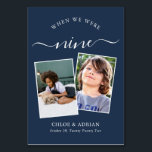 Numéro De Table Au fil des ans Couple Photo Mariage Moderne<br><div class="desc">Remettez et amusez-vous avec vos numéros de table de réception de mariage - Ces numéros de table simples et élégants vous donnent la possibilité d'inclure une photographie de la mariée et du marié au même âge que le numéro de table, le nom et la date de leur mariage. La couleur...</div>