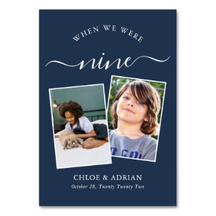 Numéro De Table Au fil des ans Couple Photo Mariage Moderne