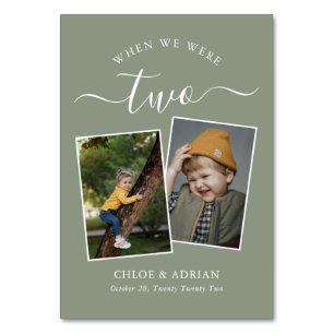 Numéro De Table Au fil des ans Couple Photo Mariage Moderne