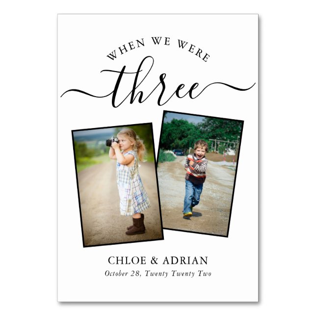 Numéro De Table Au fil des ans Couple Photo Mariage Moderne (Par défaut)