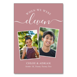 Numéro De Table Au fil des ans Couple Photo Mariage Moderne