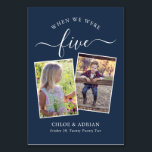 Numéro De Table Au fil des ans Couple Photo Mariage Moderne<br><div class="desc">Remettez et amusez-vous avec vos numéros de table de réception de mariage - Ces numéros de table simples et élégants vous donnent la possibilité d'inclure une photographie de la mariée et du marié au même âge que le numéro de table, le nom et la date de leur mariage. La couleur...</div>