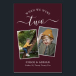 Numéro De Table Au fil des ans Couple Photo Mariage Moderne<br><div class="desc">Remettez et amusez-vous avec vos numéros de table de réception de mariage - Ces numéros de table simples et élégants vous donnent la possibilité d'inclure une photographie de la mariée et du marié au même âge que le numéro de table, le nom et la date de leur mariage. La couleur...</div>