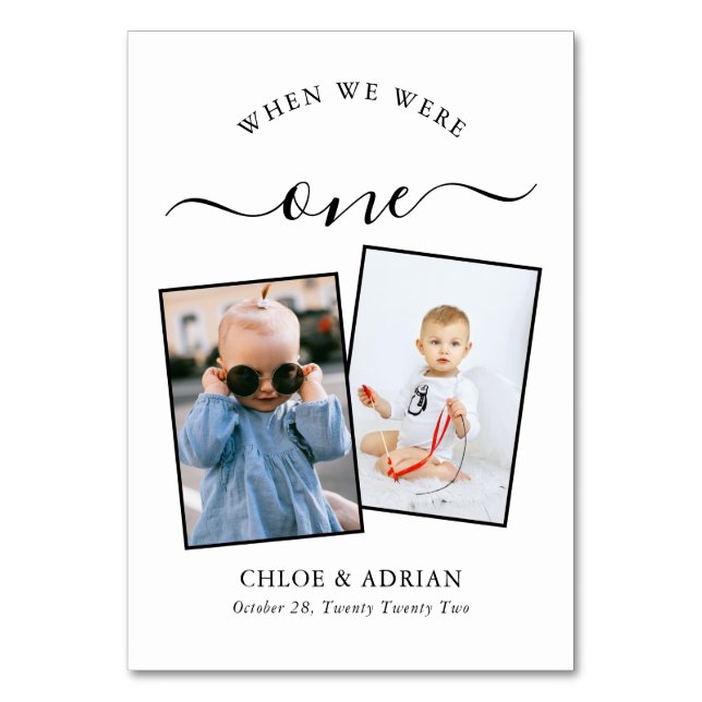 Numéro De Table Au fil des ans Couple Photo Mariage Moderne (Par défaut)