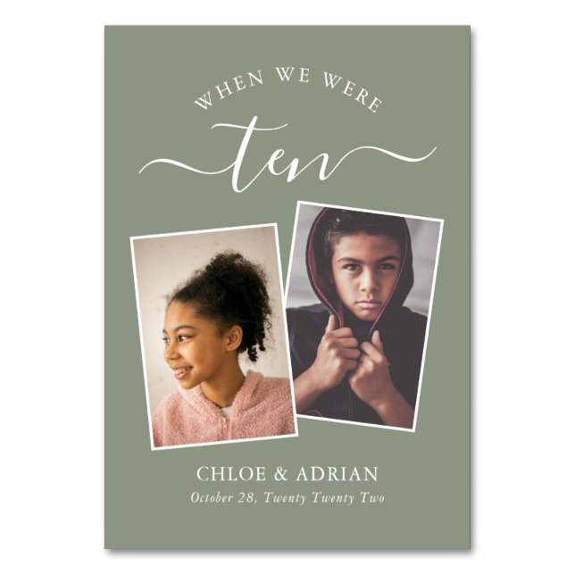 Numéro De Table Au fil des ans Couple Photo Mariage Moderne (Par défaut)