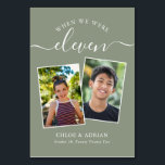 Numéro De Table Au fil des ans Couple Photo Mariage Moderne<br><div class="desc">Remettez et amusez-vous avec vos numéros de table de réception de mariage - Ces numéros de table simples et élégants vous donnent la possibilité d'inclure une photographie de la mariée et du marié au même âge que le numéro de table, le nom et la date de leur mariage. La couleur...</div>