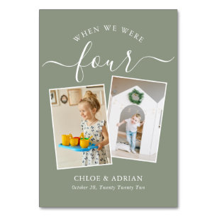 Numéro De Table Au fil des ans Couple Photo Mariage Moderne