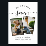 Numéro De Table Au fil des ans Couple Photo Mariage Moderne<br><div class="desc">Remettez et amusez-vous avec vos numéros de table de réception de mariage - Ces numéros de table simples et élégants vous donnent la possibilité d'inclure une photographie de la mariée et du marié au même âge que le numéro de table, le nom et la date de leur mariage. La couleur...</div>